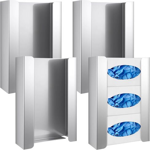 BLULU 2 PCS GLOVE BOX HOLDER/موزع الفولاذ المقاوم للصدأ ثلاثي الجدار منظم صندوق القفازات ، 9.84 "H x 14.96" W x 3.74 "D. in Saudi Arabia