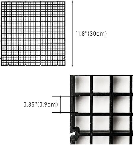 Black Aquarium Divider Panel Fish Tank Separator Plastic Grid in Kuwait