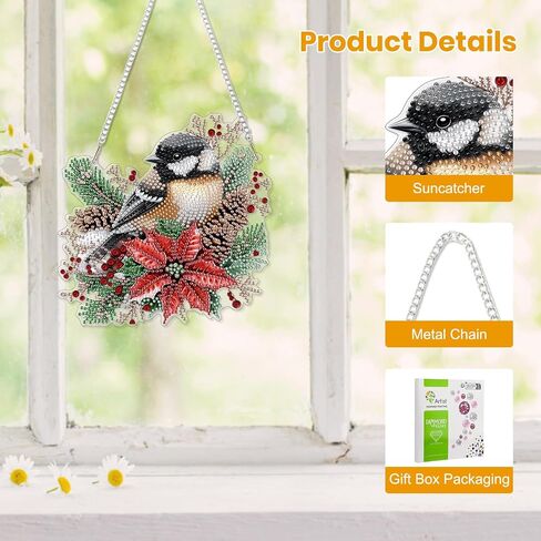 EOBROMD Diamond Hanging Art Kits for Adults, Cross Butterfly Suncatcher Diamond Art Painting, DIY Special Shaped Rhinestone Kits for Adults, Window Pendants Home Garden Wall Hanging Ornament in Saudi Arabia