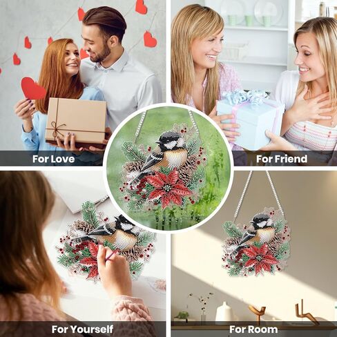EOBROMD Diamond Hanging Art Kits for Adults, Cross Butterfly Suncatcher Diamond Art Painting, DIY Special Shaped Rhinestone Kits for Adults, Window Pendants Home Garden Wall Hanging Ornament in Saudi Arabia