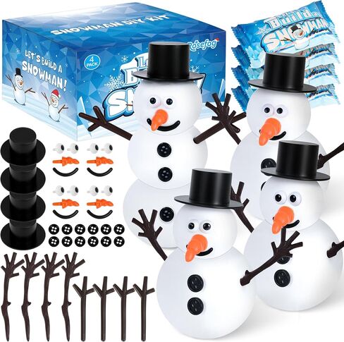 4 Pack Christmas Crafts, Air Dry Clay Snowman Craft, Do You Want to Build a Snowman Christmas Stocking Stuffers for Kids, Toddler Crafts Supplies for Christmas Winter Event Game Toys Xmas Present in Saudi Arabia