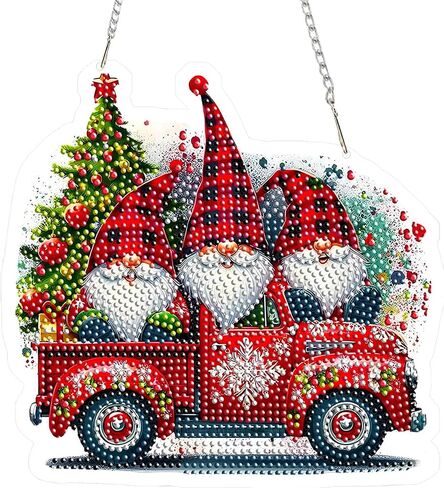 Skyboda Nutcracker Diamond Art Hanging Kits for Adults Beginners, DIY Acrylic 5D Special Shaped Crystal Diamond Gem Art Painting Hanging Ornament for Home Wall Decor and Gift(Christmas Tree) in Saudi Arabia