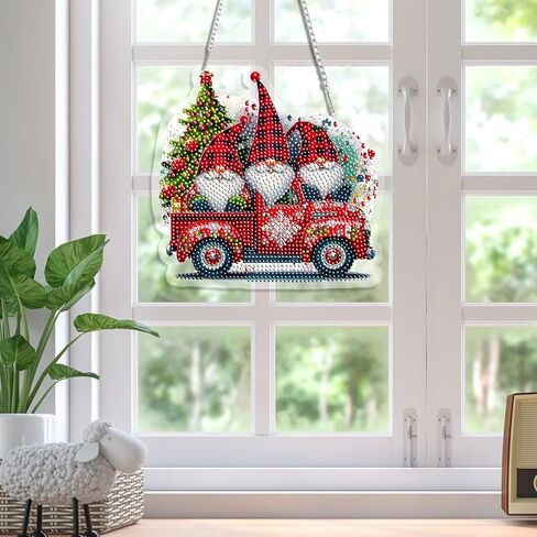Skyboda Nutcracker Diamond Art Hanging Kits for Adults Beginners, DIY Acrylic 5D Special Shaped Crystal Diamond Gem Art Painting Hanging Ornament for Home Wall Decor and Gift(Christmas Tree) in Saudi Arabia