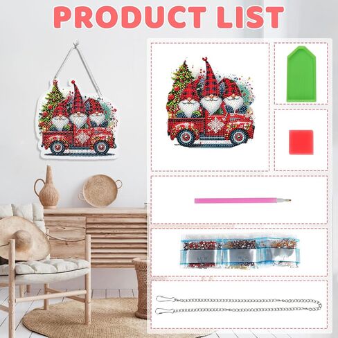 Skyboda Nutcracker Diamond Art Hanging Kits for Adults Beginners, DIY Acrylic 5D Special Shaped Crystal Diamond Gem Art Painting Hanging Ornament for Home Wall Decor and Gift(Christmas Tree) in Saudi Arabia