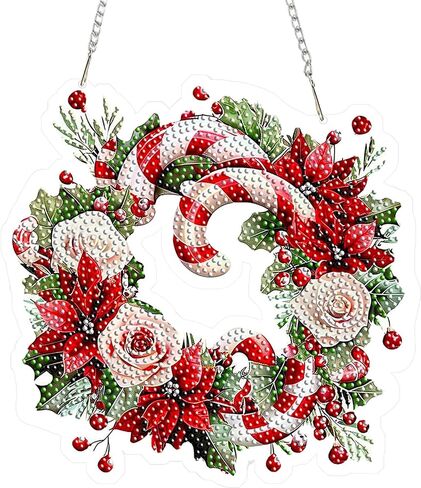 Skyboda Nutcracker Diamond Art Hanging Kits for Adults Beginners, DIY Acrylic 5D Special Shaped Crystal Diamond Gem Art Painting Hanging Ornament for Home Wall Decor and Gift(Christmas Tree) in Saudi Arabia