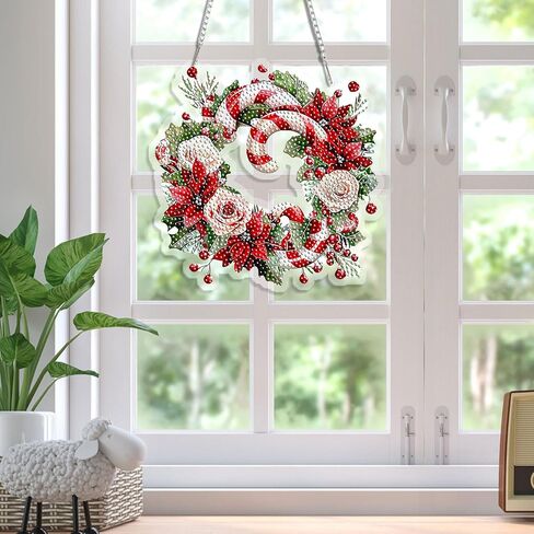 Skyboda Nutcracker Diamond Art Hanging Kits for Adults Beginners, DIY Acrylic 5D Special Shaped Crystal Diamond Gem Art Painting Hanging Ornament for Home Wall Decor and Gift(Christmas Tree) in Saudi Arabia