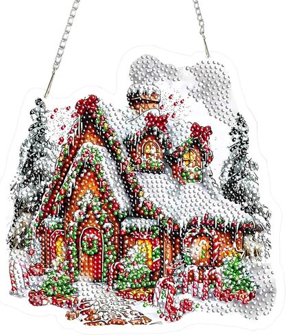 Skyboda Nutcracker Diamond Art Hanging Kits for Adults Beginners, DIY Acrylic 5D Special Shaped Crystal Diamond Gem Art Painting Hanging Ornament for Home Wall Decor and Gift(Christmas Tree) in Saudi Arabia