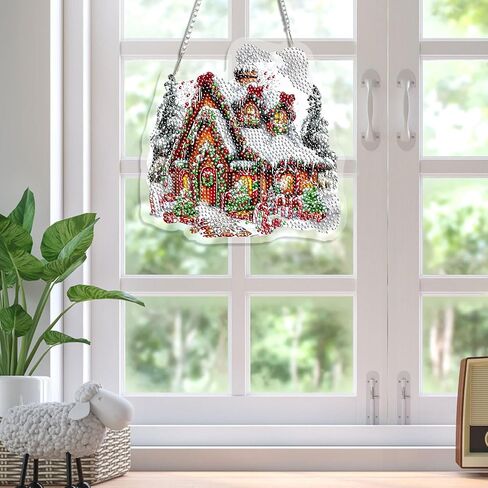 Skyboda Nutcracker Diamond Art Hanging Kits for Adults Beginners, DIY Acrylic 5D Special Shaped Crystal Diamond Gem Art Painting Hanging Ornament for Home Wall Decor and Gift(Christmas Tree) in Saudi Arabia