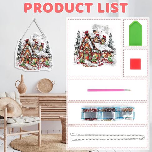 Skyboda Nutcracker Diamond Art Hanging Kits for Adults Beginners, DIY Acrylic 5D Special Shaped Crystal Diamond Gem Art Painting Hanging Ornament for Home Wall Decor and Gift(Christmas Tree) in Saudi Arabia