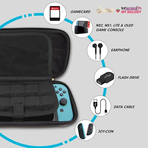Sonix Carrying Case for Nintendo Switch 2 (2025), Protective Travel Case with Game Cartridge Storage in Saudi Arabia