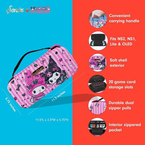 Sonix Carrying Case for Nintendo Switch 2 (2025), Protective Travel Case with Game Cartridge Storage in Saudi Arabia