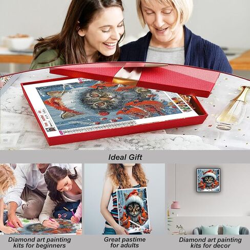 hill froeistung Santa Claus Diamond Painting Kits for Adults,Deer Diamond Art for Beginners, 5D DIY Full Drill Round Gem Art Craft Home Wall Decor Gift 12x12 inch in Saudi Arabia
