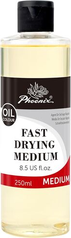PHOENIX Oil Paint Thinner - 8.5 Fl Oz./ 250ml Oil Brush Cleaner, Odorless Painting Diluent, Mineral Spirits Refined Solvent, Painting Medium for Artists in Kuwait