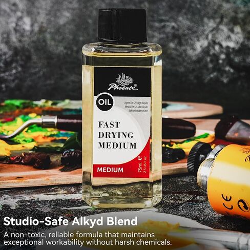 Phoenix Painting Diluent - 16.9 Fl Oz./ 500 مل منظف فرشاة الزيت ، أرق طلاء الزيت بدون رائحة ، مذيبات معدنية مذيب ، رسم للفنانين in Kuwait