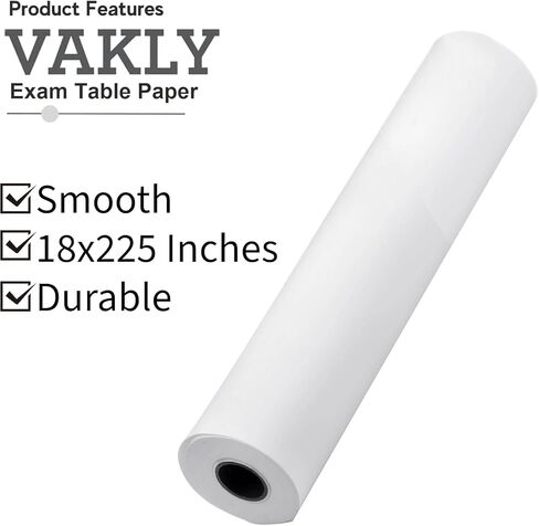 Exam Table Paper - 18''X225’ Disposable Smooth Barrier Cover Roll (2 Pack) 18 inch Wide Paper Rolls for Spas, Daycares, Doctors, Chiropractors, Examination and Massage Tables in Saudi Arabia