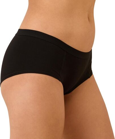 Pact Women's Organic Cotton Boy Shorts Underwear, Full Coverage Low Rise Panties, 2 Pack in Saudi Arabia