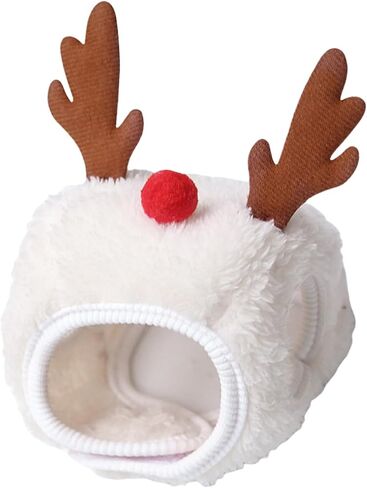 Reindeer Christmas Tree Headwear Hat for Pet Decorations Reindeer Star Pompoms Christmas Dog Headwear Photo Props in Saudi Arabia