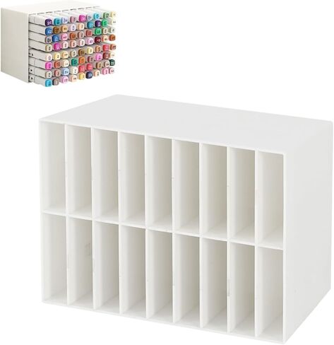 ماركت منظم للمكتب ، رف تخزين حامل القلم الأفقي ، عقد 72 صناعًا ، ورسم منظمي الفنون والتخزين للمنزل ، وغرفة الحرفية ، والمكتب (واضح) in Kuwait