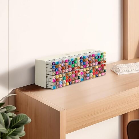 ماركت منظم للمكتب ، رف تخزين حامل القلم الأفقي ، عقد 72 صناعًا ، ورسم منظمي الفنون والتخزين للمنزل ، وغرفة الحرفية ، والمكتب (واضح) in Kuwait