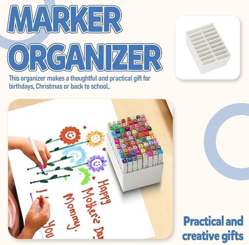 ماركت منظم للمكتب ، رف تخزين حامل القلم الأفقي ، عقد 72 صناعًا ، ورسم منظمي الفنون والتخزين للمنزل ، وغرفة الحرفية ، والمكتب (واضح) in Kuwait