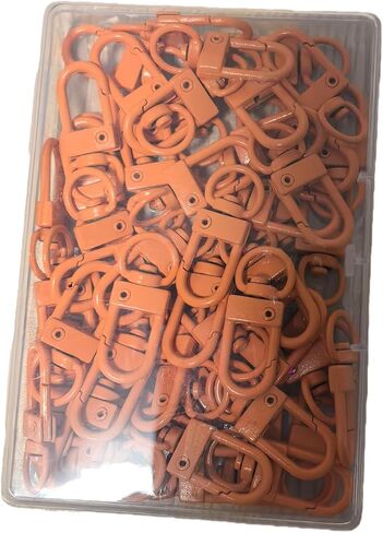 Keychain clip 60pcs Colorful Metal Keychain Clasps Swivel Snap Lobster Claw Clasps Lanyard Hardware Key Chain Hooks for Craft Bag Charm Clip Dog Tags Purse Zipper Beads Jewelry Making DIY Supplies in Saudi Arabia