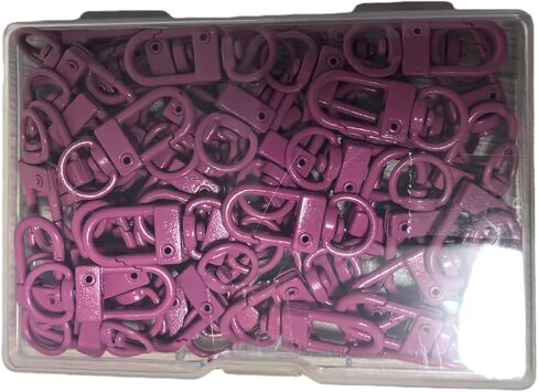 Keychain clip 60pcs Colorful Metal Keychain Clasps Swivel Snap Lobster Claw Clasps Lanyard Hardware Key Chain Hooks for Craft Bag Charm Clip Dog Tags Purse Zipper Beads Jewelry Making DIY Supplies in Saudi Arabia
