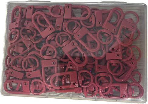 Keychain clip 60pcs Colorful Metal Keychain Clasps Swivel Snap Lobster Claw Clasps Lanyard Hardware Key Chain Hooks for Craft Bag Charm Clip Dog Tags Purse Zipper Beads Jewelry Making DIY Supplies in Saudi Arabia