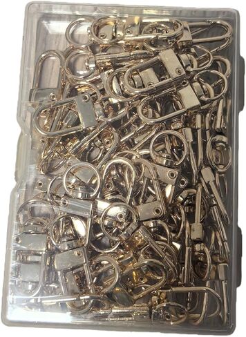Keychain clip 60pcs Colorful Metal Keychain Clasps Swivel Snap Lobster Claw Clasps Lanyard Hardware Key Chain Hooks for Craft Bag Charm Clip Dog Tags Purse Zipper Beads Jewelry Making DIY Supplies in Saudi Arabia