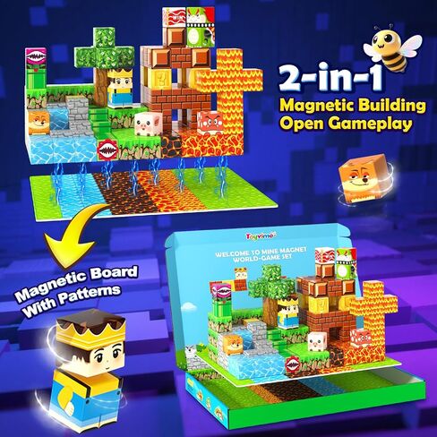 150 PCS Magnetic Blocks: Magnet Toys for Kids Ages 3+, STEM Sensory Building Cubes for Toddlers, Magnetic Tiles for 3-12 Boys & Girls Years Old, Stacking Game Toy for Travel Birthday Gifts in Kuwait
