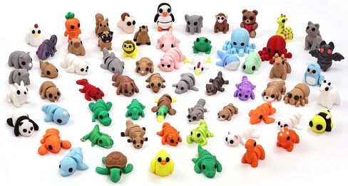 40 PCS 3D Printed Animal Figurines, Flexible Articulated Animal Figurines, Classroom Reward, Party Favor, Fidget Toys, Mini Car Decor, Gifts for Girls and Boys, Office Desk Pets, Birthday Gifts in Saudi Arabia