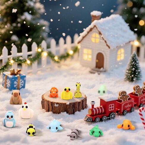 40 PCS 3D Printed Animal Figurines, Flexible Articulated Animal Figurines, Classroom Reward, Party Favor, Fidget Toys, Mini Car Decor, Gifts for Girls and Boys, Office Desk Pets, Birthday Gifts in Saudi Arabia