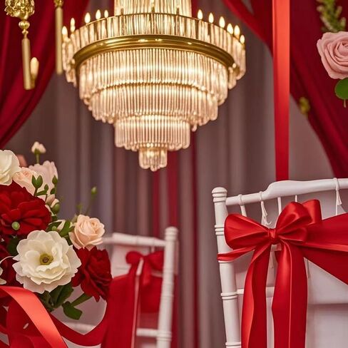 Burgundy Satin Ribbon 6 بوصة ، 27 ياردة/لفة شريط عريض الصلبة لكرسي الحفلات ديكور الحفلات حفل قطع الافتتاح الكبير حفل زفاف. in Kuwait