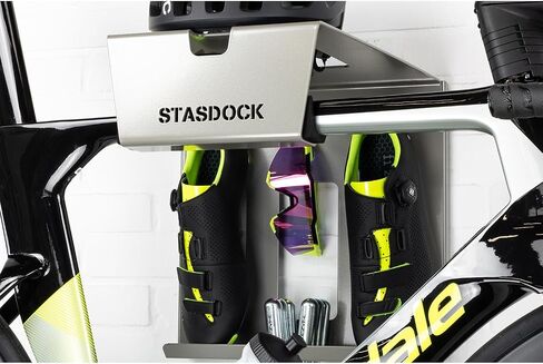 Wall Bike Rack | Bike Storage Wall Mount System | for Race Bicycles (Happy Black) and Mountain Bikes | Bike Shelf | Indoor Bike Wall Bracket | Store Your Helmet and Shoes | Home and Garage in Saudi Arabia