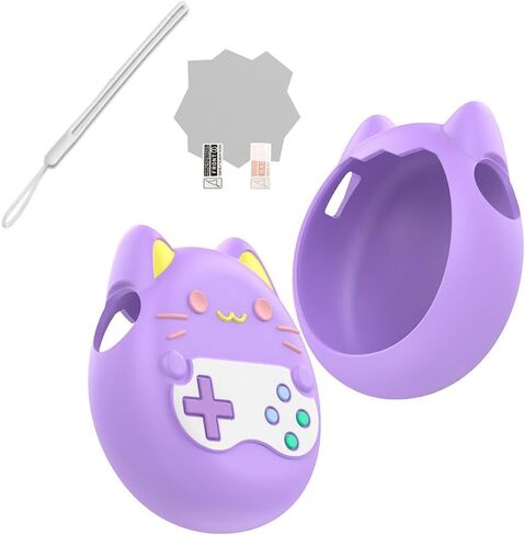 Silicone Cover for Tamagotchi Paradise,Case for Tamagotchi Paradise, Pink Silicones Protective Case with Lanyard Screen Protector Button Film,Anti-Drop Silicone Cover for Tamagotch(Light Blue) in Kuwait