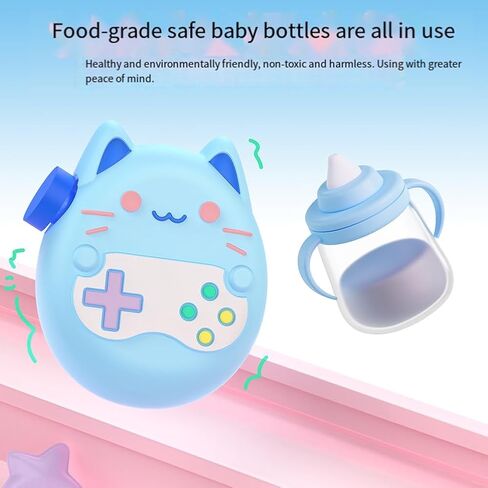 Silicone Cover for Tamagotchi Paradise,Case for Tamagotchi Paradise, Pink Silicones Protective Case with Lanyard Screen Protector Button Film,Anti-Drop Silicone Cover for Tamagotch(Light Blue) in Kuwait