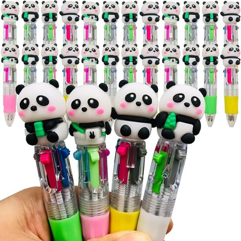 12pcs Panda Mini Multicolor Pen في أقلام 4 في 1 ، أقلامًا كبيرة من الأحوال ، الحبر كاواي ، in Kuwait