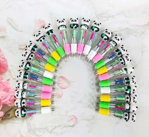 12pcs Panda Mini Multicolor Pen في أقلام 4 في 1 ، أقلامًا كبيرة من الأحوال ، الحبر كاواي ، in Kuwait