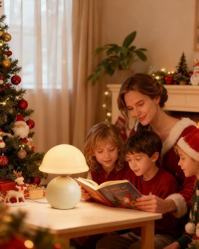 Mushroom Lamp Bedside Table Lamp for Bedroom, Cute Small Lamps with Glass Lampshade, Nightstand Lamp with Dimmer for Living Room, Aesthetic Home Decor (Blue) in Saudi Arabia