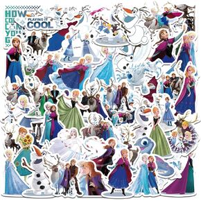 52pcs Disney Princess Stickers for Kids,Vinyl Waterproof Princess Decal for Water Bottle Laptop Toy Sticker for DIY Decorate Bumper Phone Hard Hat Kids Teens Gifts in Kuwait