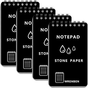 4pcs دفتر حلزوني مقاوم للطقس 3x5 بوصة مع ورق الرسم البياني الحجري وغطاء PVC ، دفتر جيب صغير A7 ، منصات ستينو في جميع الأحوال الجوية للمغامرة في الهواء الطلق (Blue ، 4 Pack) in Kuwait