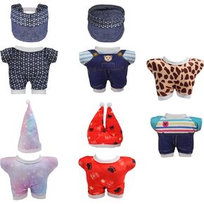 Handmade Crochet 17cm Doll Clothes - Soft, Cute, Stylish Styles with Halter Dress and Headband for Dress up 15cm/17cm Doll Accessories Suit (Iridescence) in Kuwait