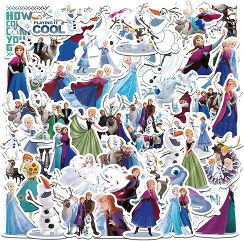 52pcs Disney Princess Stickers for Kids,Vinyl Waterproof Princess Decal for Water Bottle Laptop Toy Sticker for DIY Decorate Bumper Phone Hard Hat Kids Teens Gifts in Kuwait