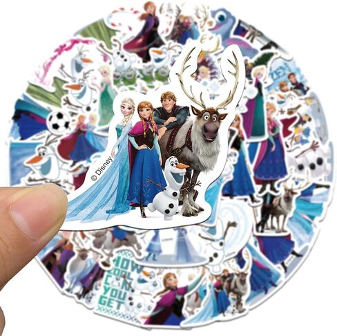 52pcs Disney Princess Stickers for Kids,Vinyl Waterproof Princess Decal for Water Bottle Laptop Toy Sticker for DIY Decorate Bumper Phone Hard Hat Kids Teens Gifts in Kuwait