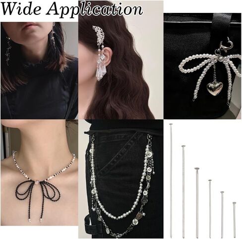 240Pcs 2 Color Flat Head Pins 22 Gauge 18k Gold 304 Stainless Steel Straight Head Pins Findings Jewelry Making Pin Metal End Headpins for Craft Earring Bracelet Necklace Pendant Supplies in Kuwait