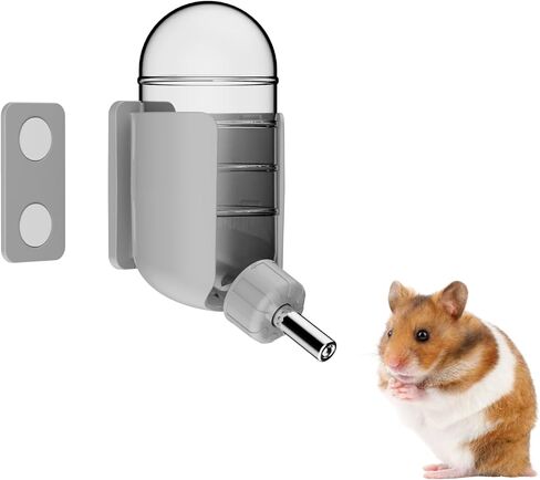 Hamster Water Bottle with Magnetic Stents, Water Bottle Holder for Glass Tanks, Suitable for Syrian Dwarf Hamsters Gerbils Mice Rats Degus (Green, 4oz) in Kuwait
