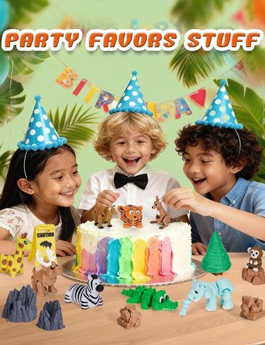 36 PCS Mini 3D Printed Animal Fortines Set ، حيوانات مكتب مرنة مفصلية رائعتين للأطفال ، ومخلوقات البرية ، والحيوان والبحر ، ومكافآت الفصل ، وجوائز الكرنفال ، وديكور المكتب in Kuwait