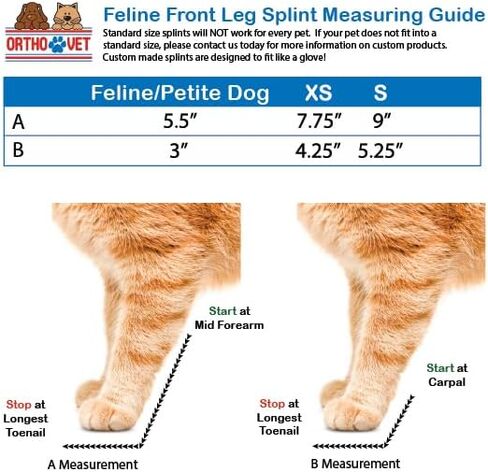 Standard Front Leg Brace for Cats with Injuries, Arthritis, or Licking Prevention, Durable & Lightweight Post-Surgery Protection for Pets - XXS in Kuwait