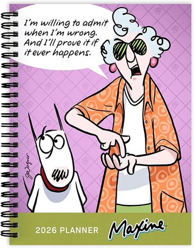 TF Publishing 2026-2027 Maxine Small Monthly Pocket Planner with 2 Page Large Calendar Grid and Lined Notes Section - 2 Year Pocket Calendar 2026-2027 Perfect for Purse - 3.5in x 6.5in in Saudi Arabia