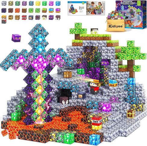 Magnetic Blocks Building Toys, Mine Magnet World Game Set for Kids Ages 4-8 5-7 6-8, STEM Sensory Magnetic Toys for Toddlers, Gift for 3+ Year Old Boys Girls in Kuwait