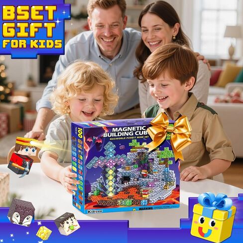 Magnetic Blocks Building Toys, Mine Magnet World Game Set for Kids Ages 4-8 5-7 6-8, STEM Sensory Magnetic Toys for Toddlers, Gift for 3+ Year Old Boys Girls in Kuwait